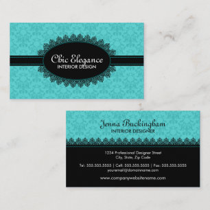 Elegant Black Lace en Baroque Visitekaartje