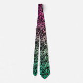 Elegant Black Lace On Gradient Pink and Green Stropdas (Achterkant)