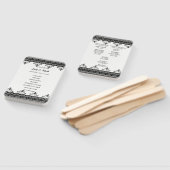 Elegant Black Lace Wedding Program Handwaaier (Niet-gemonteerd)