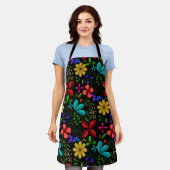 Elegant Black | Latin American Folk Floral Schort (Gedragen)