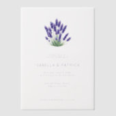 Elegant Black Lavender Floral Vellum Uitnodigingen (Voorkant)
