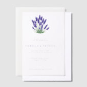 Elegant Black Lavender Floral Vellum Uitnodigingen (Offset)