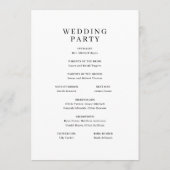 Elegant Black Leafy Branches Programmakaart (Achterkant)