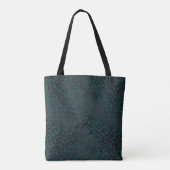 Elegant Black Leopard Animal Print op Blauwgroen Tote Bag (Achterkant)