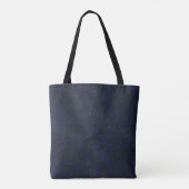 Elegant Black Leopard Animal Print op donkerblauw Tote Bag (Achterkant)