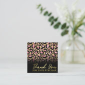 Elegant Black Leopard Hartelijk dank voor uw beste Vierkante Visitekaartje (Staand voorkant)