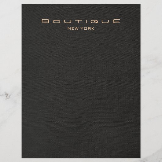 Elegant Black Linen look Flyer (Voorkant)