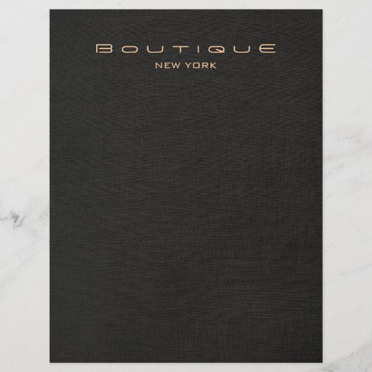 Elegant Black Linen look Flyer (Voorkant)