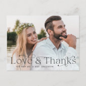 Elegant Black Love and Bedankt Weddenschap Harteli Briefkaart (Voorkant)