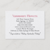 Elegant Black Luxury Pearl Florist Visitekaartje (Achterkant)