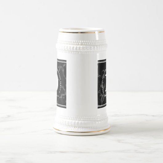 Elegant Black Marble 10 jaar Jubileum werk Bierpul (Center)