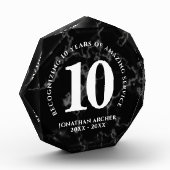 Elegant Black Marble 10 jaar Jubileum werk Fotoblokken (Links)