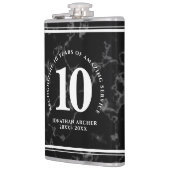 Elegant Black Marble 10 jaar Jubileum werk Heupfles (Links)