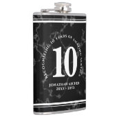 Elegant Black Marble 10 jaar Jubileum werk Heupfles (Rechts)