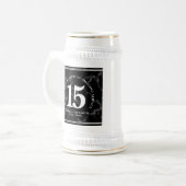Elegant Black Marble 15 jaar Jubileum Bierpul (Voorkant links)