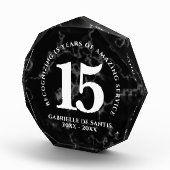 Elegant Black Marble 15 jaar Jubileum Fotoblokken (Rechts)