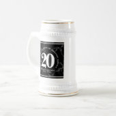 Elegant Black Marble 20 jaar Jubileum werk Bierpul (Voorkant links)