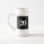 Elegant Black Marble 20 jaar Jubileum werk Bierpul (Links)