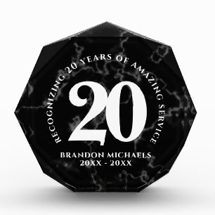 Elegant Black Marble 20 jaar Jubileum werk Fotoblokken