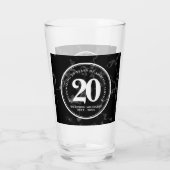 Elegant Black Marble 20 jaar Jubileum werk Glas (Achterkant)