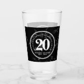 Elegant Black Marble 20 jaar Jubileum werk Glas (Voorkant)