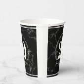 Elegant Black Marble 20 jaar Jubileum werk Papieren Bekers (Rechts)