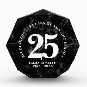 Elegant Black Marble 25 jaar Jubileum Fotoblokken