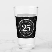 Elegant Black Marble 25 jaar Jubileum Glas (Achterkant)