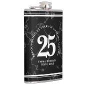 Elegant Black Marble 25 jaar Jubileum Heupfles (Rechts)