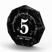 Elegant Black Marble 5 jaar Jubileum Fotoblokken (Rechts)