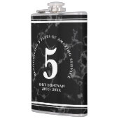Elegant Black Marble 5 jaar Jubileum Heupfles (Links)