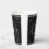 Elegant Black Marble 5 jaar Jubileum Papieren Bekers (Links)