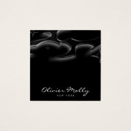 Elegant Black Marble Business card Vierkante Visitekaartjes