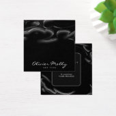 Elegant Black Marble Business card Vierkante Visitekaartjes (Bureau)