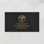 Elegant Black Marble Gold Lijst Home Renovation Visitekaartje (Achterkant)