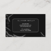 Elegant Black Marble Luxury Business Card  Visitekaartje (Achterkant)