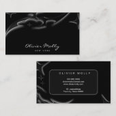 Elegant Black Marble Luxury Business Card  Visitekaartje (Voorkant / Achterkant)