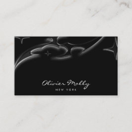 Elegant Black Marble Luxury Business Card  Visitekaartje