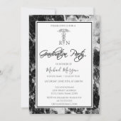 Elegant Black Marble, Nurse Graduation Party Kaart (Voorkant)