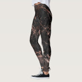 Elegant Black Marble Roos Gold Leggings (Links)