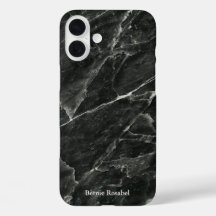 Elegant Black Marble Slab met naam