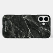 Elegant Black Marble Slab met naam Case-Mate iPhone Case (Achterkant (horizontaal))
