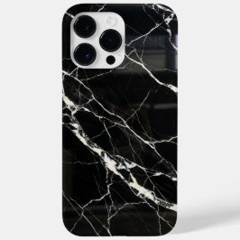 Elegant Black Marble Texture iPhone Case
