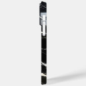 Elegant Black Marble Texture iPhone Case (Achterkant / Links)