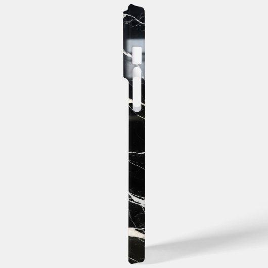 Elegant Black Marble Texture iPhone Case (Achterkant / Links)