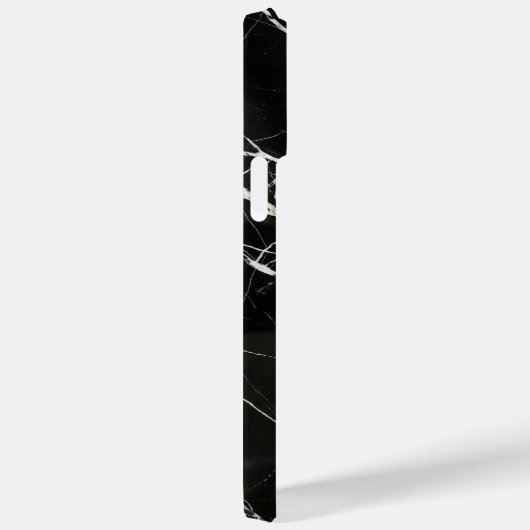 Elegant Black Marble Texture iPhone Case (Achterkant / Rechts)