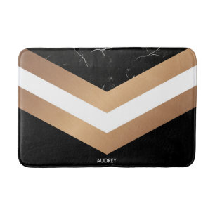Elegant Black Marmer Badmat
