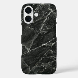 Elegant Black Marmer iPhone 16 Hoesje