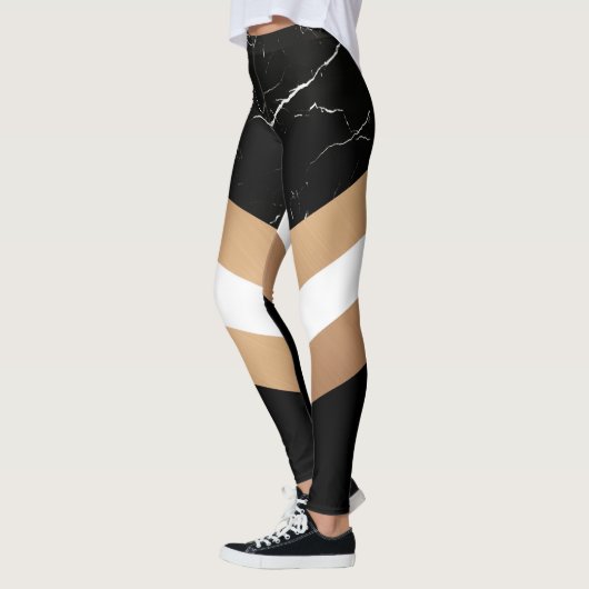 Elegant Black Marmer Leggings (Links)