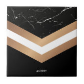 Elegant Black Marmer Tegeltje (Voorkant)